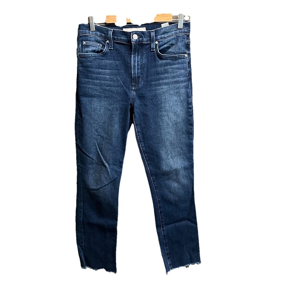 Frank & Eileen Blue Cork Women's High Rise Straight Leg Fray Jeans Size 28